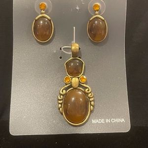 Earrings and Matching Pendant Set